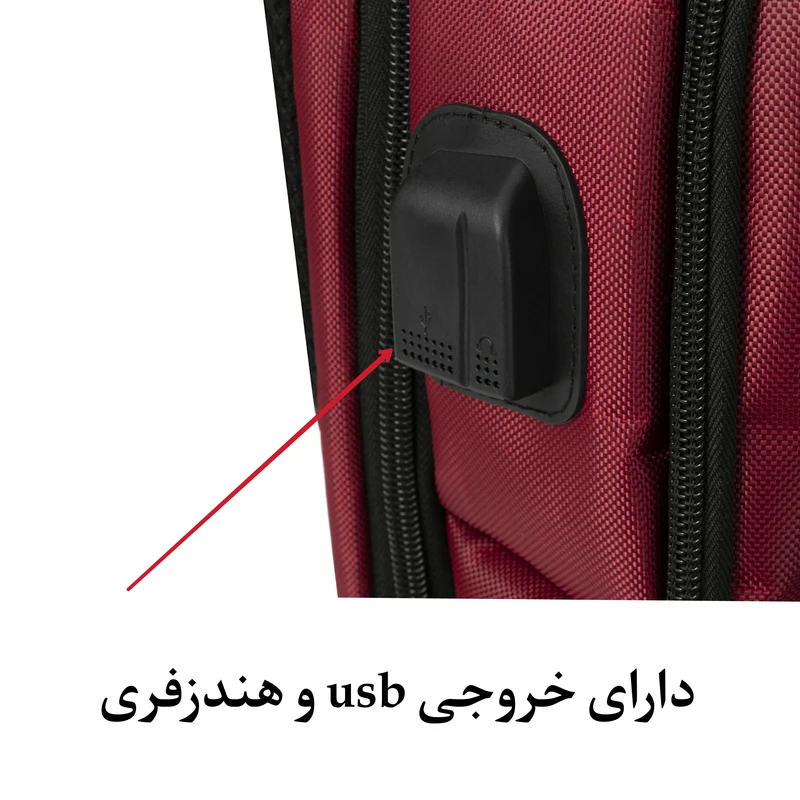 کوله پشتی لپ تاپ تنسر (Tancer) مدل 112 – مناسب 15 اینچ (رنگ قرمز تیره)	